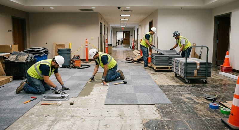 Our team working on Flooring Service projects in Pinellas County, FL